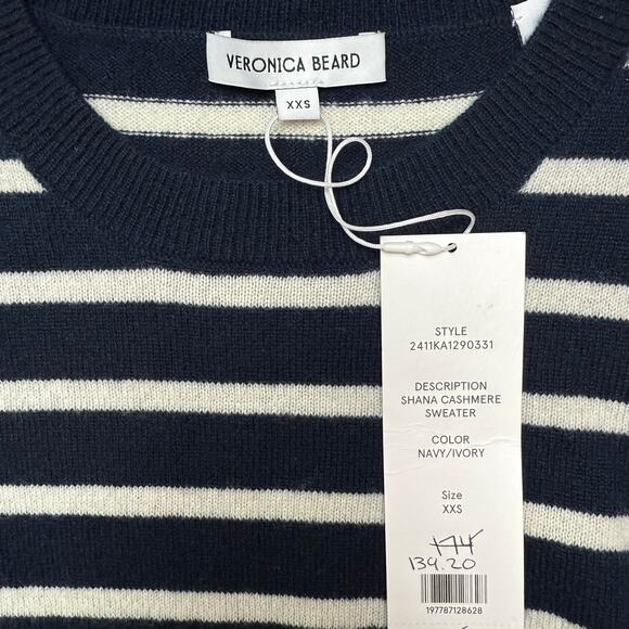 VERONICA BEARD Shana Cashmere Striped Sweater - Picture 7 of 7